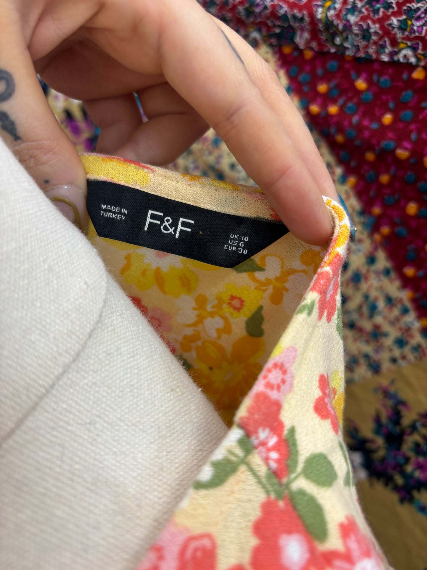 Yellow floral dress