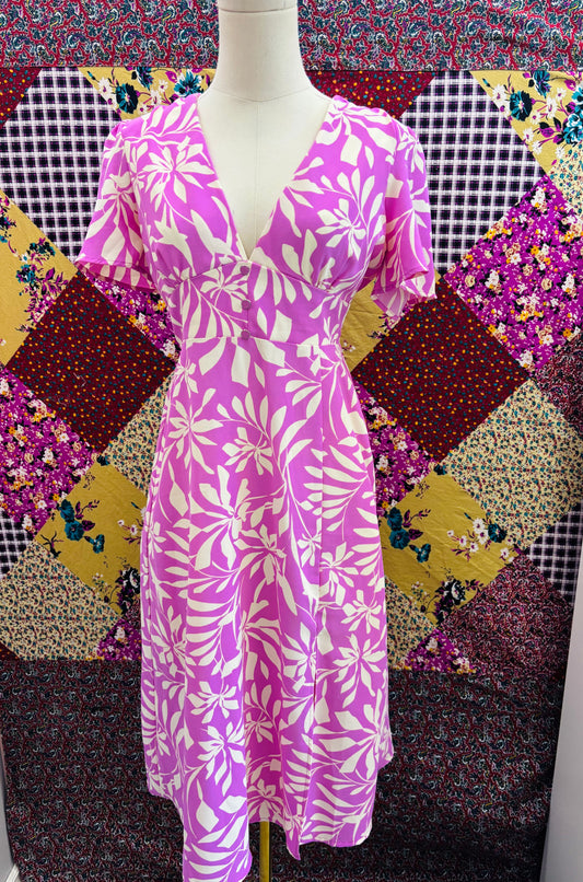 Floral pink dress