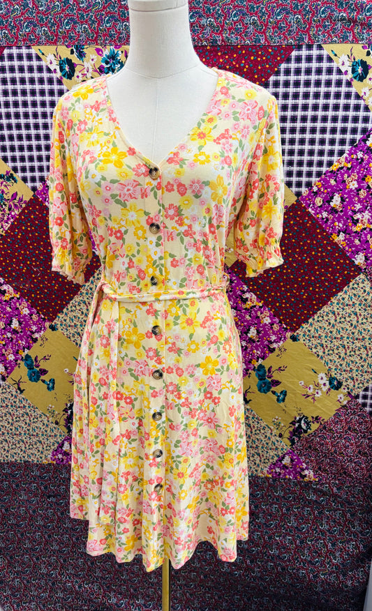 Yellow floral dress